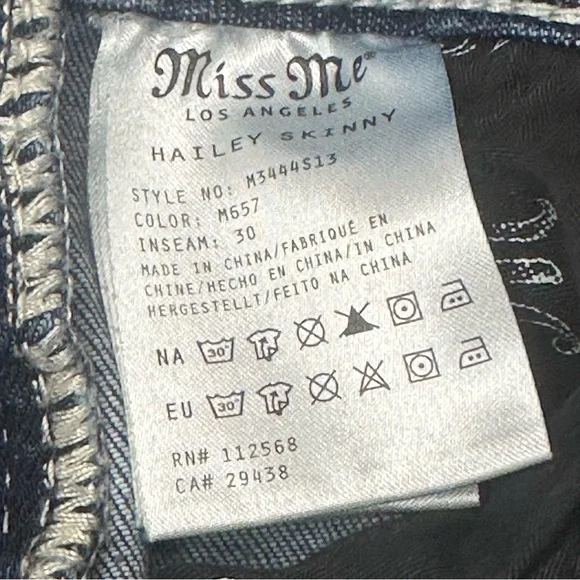 Miss Me Hailey Skinny Jeans Size 26 - Picture 6 of 11